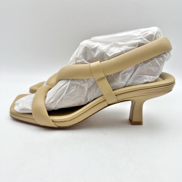 Vince Womens Coline Sandal Heel US 5.5M EU 35.5 Tan Nude Leather NIB - Picture 9 of 13